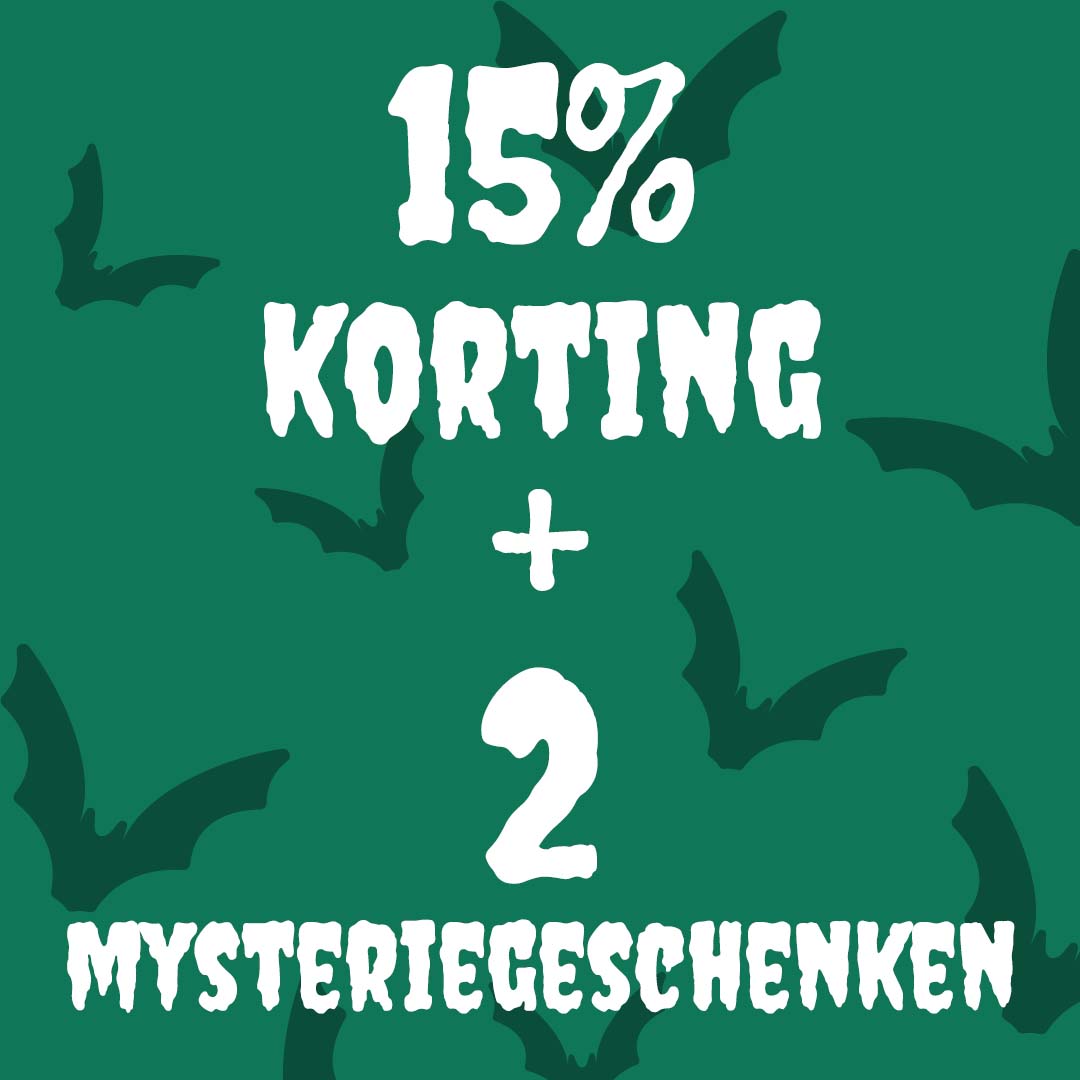 5 stempels = 15% korting + 2 mysteriegeschenken